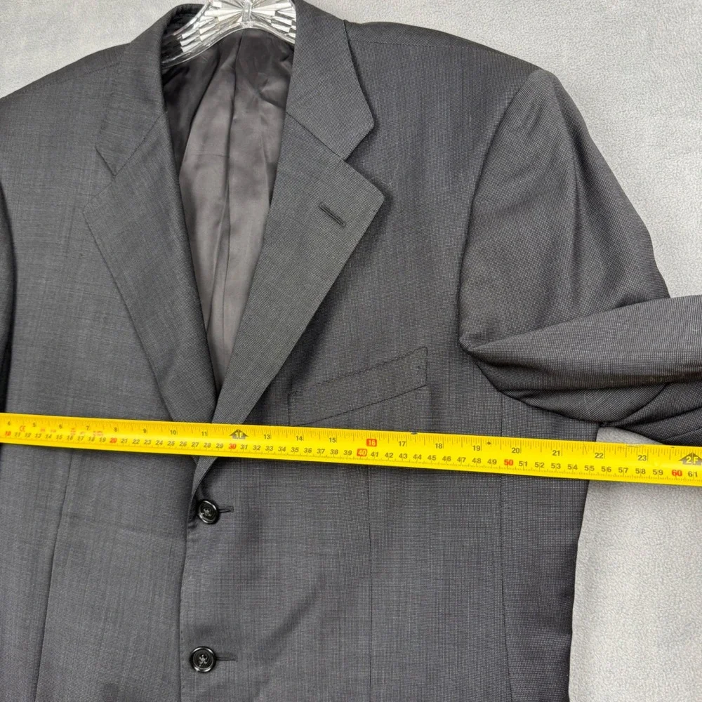 Ermenegildo Zegna Trofeo Blazer Mens 52 Gray‎ Wool 3 Button Sport Coat Jacket 42